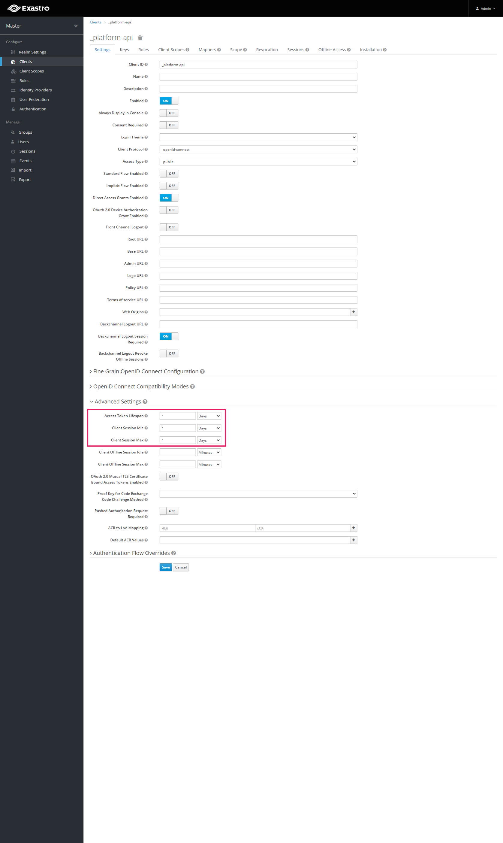 Advanced Settings